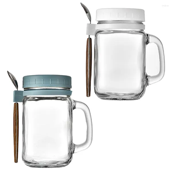 Bottiglie di stoccaggio 2 set Set Jar Bat tavolo da cucina Fornitura Forniture per la casa Frutta secca di frutta di vetro