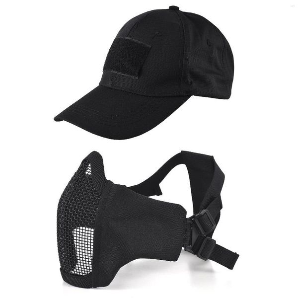 Bandanas Tactical Face Mask Hut Set Fold Mesh Outdoor Hunting Protective mit Baseballkappe