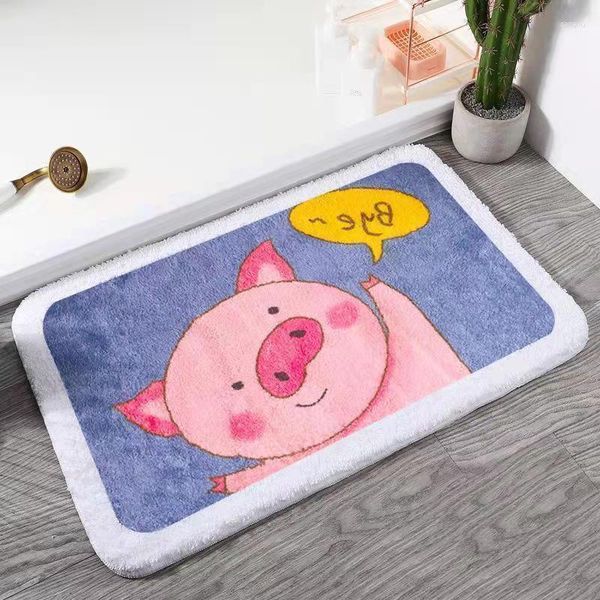 Teppiche absorbierende Bodenmatte Anti-Rutsch-Bad-Duschteppich Schnell trocknende Badmatten Cartoon Teppiche Kücheneingangs Fußmatte Schlafzimmer Teppich