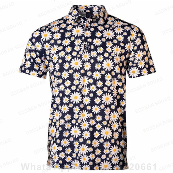 Polos da uomo T-shirt maschile maglietta a maniche corte per pesca da golf abbigliamento da golf estate veloce secco casual maschile da pallavolo top 230814