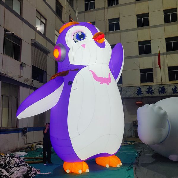 Tamanho personalizado Infláveis ​​Balão Urso de pinguim Mascote de balão inflável