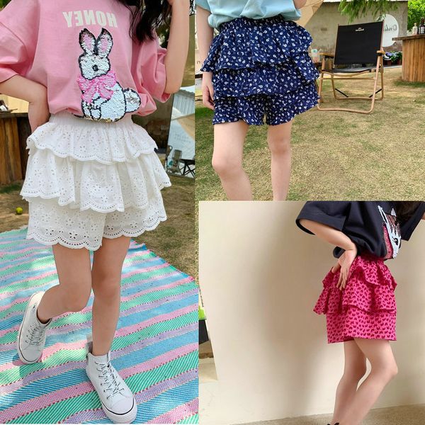 Hose Mädchen Rock Spitze Flauschiger Kuchen Culottes Shorts Sommer Kinder Kleidung Kleinkind Kinder süße Mode Kurzhantel 230812