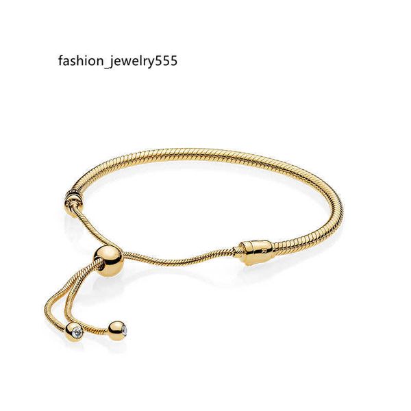 Браслеты из шарма 18 тыс. Желто -золото браслеты с ручной веревки для браслета с стерлингом Pandora 925 для женщин с оригинальной подарочной коробкой Бесплатная доставка