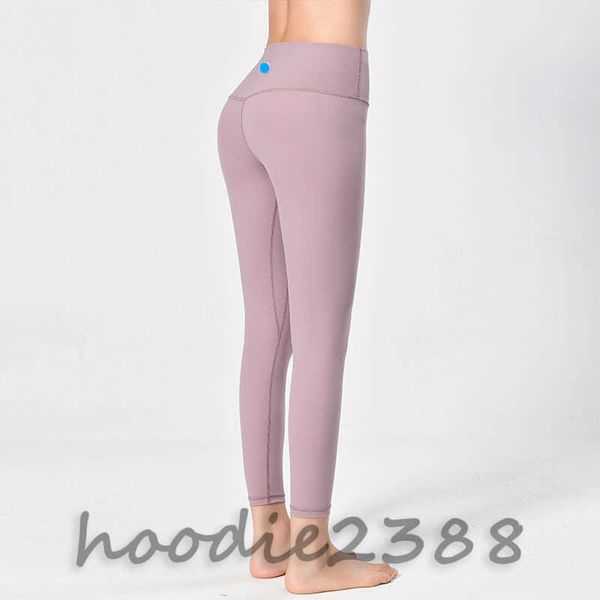 Pantaloni da yoga designer, rosa chiaro e altri colori, leggings di rugiada yoga ginocchio lunghezza ginging gingings galline alte vita in fitness elastico donne sport all'aperto