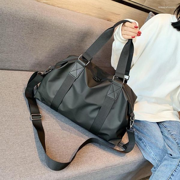 Duffel Bags Водонепроницаемые оксфордские туристические сумки бренд сумочка женщин с большими модными плечами