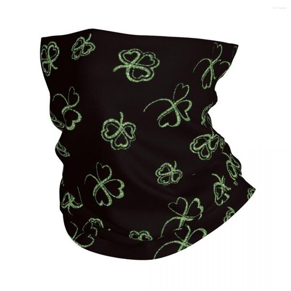 Lenços lenços shamrock folha verde bandana capa de pescoço estampado balaclavas embrulhado lenço de cachecol multiuso esportes externos esportes unissex adulto à prova de vento