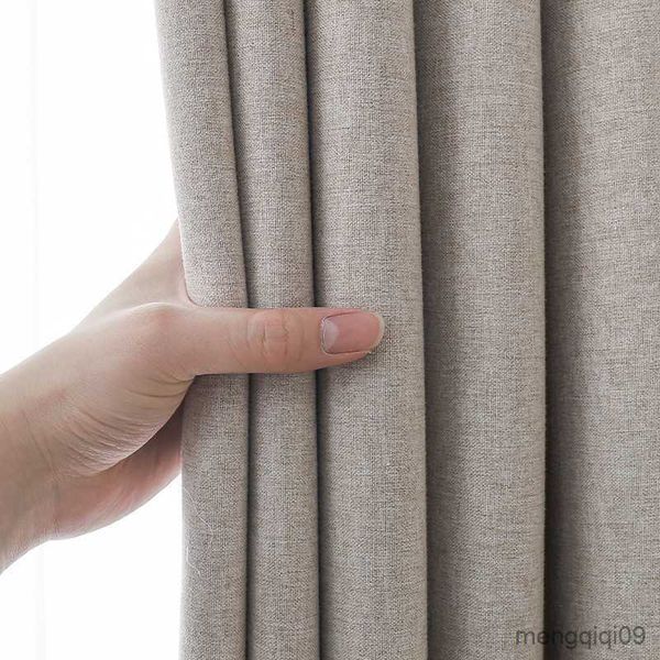 Vorhang 300 cm Höhe moderner Wohnzimmer Fenster Vorhänge Ridaux le Salon Beige europäische Vorhänge für Schlafzimmer R230815