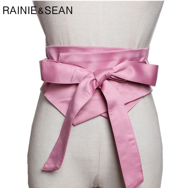 Altre accessori della moda Cinture Rainie Sean Pink Wide Belt Women Ciew Corset Cummerbund femminile donne vintage per accessori per abbigliamento 230814