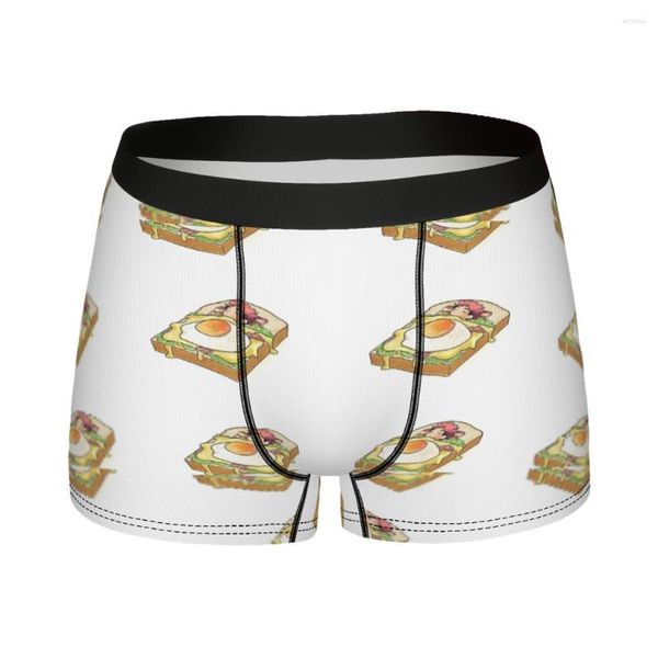 Underpants Fried Egg Sandwich Famiglia di pollo Famiglia di pollo Mutandine di cotone da uomo Shorts Shorts Shorts Briefs