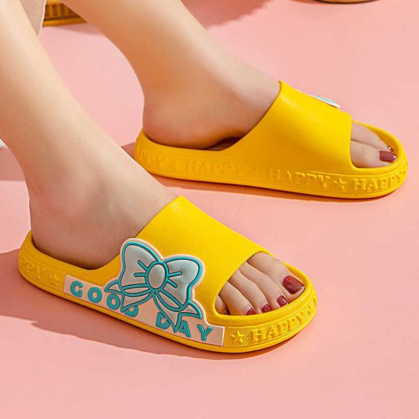 Pantofole Pantofole da interno per ragazze estive Farfalla Rosa Scivoli per bambini Scarpe da bagno Pantofole antiscivolo per adolescenti Enfant Fille