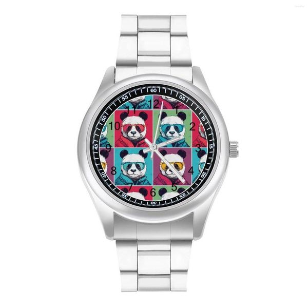 Нарученные часы Panda Quartz Watch Memes Style Art Unisex Женщина запястье.