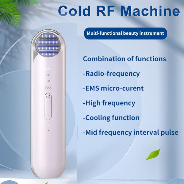 Gesichtsmassagegeräte EMS RF Multifunktionelle LED P Otherapy 7c Kühlhaut Straffing Wrinkle Entfernung USB -Ladung 230815