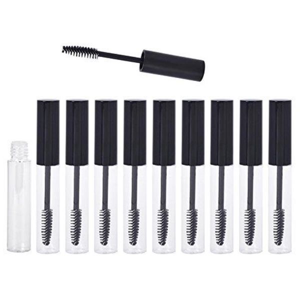 STAMPA LOGO Tubo di mascara vuoto da 10 ml Contenitore di mascara riutilizzabile da 10 ml Bottiglia di eyeliner Tubo lordo per labbra con pennello Hbjwd