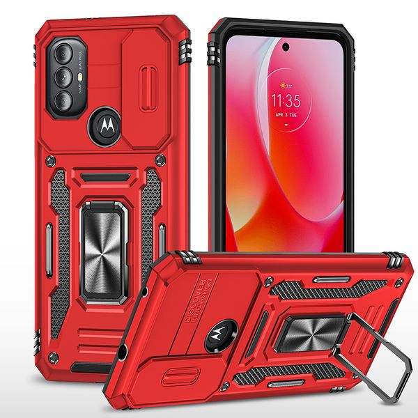 Coperchio di telefono cellulare per Motorola G42 G32 G13 G53 G Stylus 4G 5G G Potenza con porta d'anello Cavedatrice Montaggio Auto Design Design della telecamera Protezione Protezione Protezione Shock Protept Case