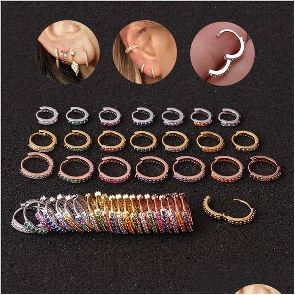 Lustre de balance 1 peça colorf anel redondo anel de diamante brincos para mulheres jóias de jóias pequenas brincadeiras de piercing de grama engraçada ch dhes8