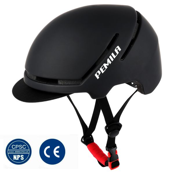 Caschi da ciclismo Pemila Urban Helmet con cappello di stoffa Eaves pieghevole in bicicletta elettrica Assistito MTB Bike 230815