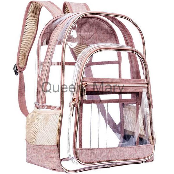 Borse da borsone in PVC BASSO TRASPARETTIVO BASSO DI BACKPACK BASSA IN MAFITTURA IN MADITÀ STUDENT SUCCHIO SACCHI BRIECHE BASSA DI BAGNA DELLA SCARICA DELLA SULLA PER UOMINA DONNE DONNE RUCCHIO J230815