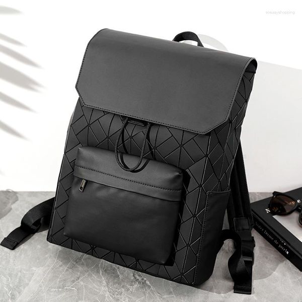 Sırt çantası GPR Drawstring Man dizüstü bilgisayar çantası moda erkekler sırt çantaları erkek için deri seyahat okulu
