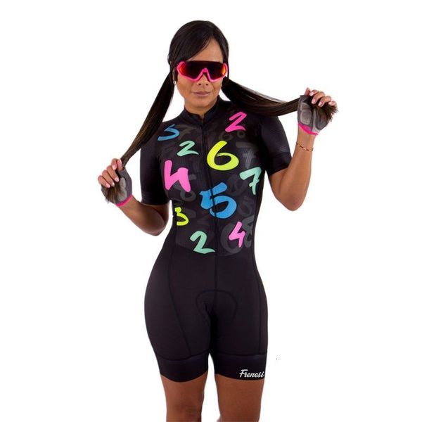 Jersey de ciclismo Define a jersey de ciclismo da equipe feminina Frenesi