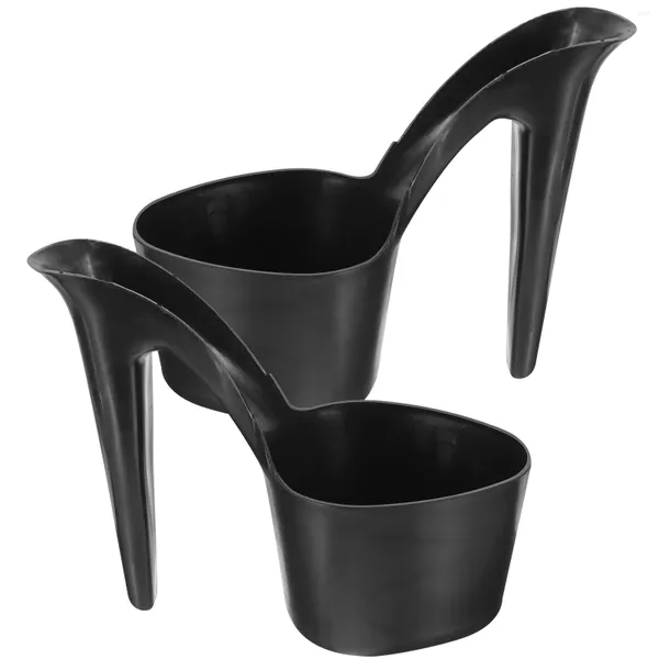 Dekorative Blumen 2 Stcs High Heels Blumenköpfe Sukkulente Töpfe Masse kleine Innenpflanzen Plastik -Kindergarten Pflanzer