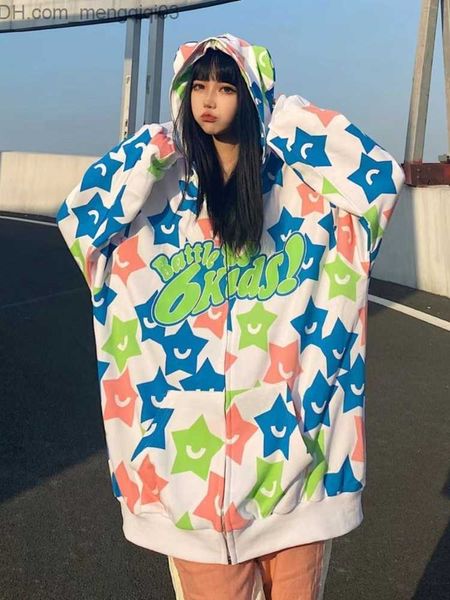 Мужские толстовок толстовок Houzhou Y2K Harajuku Kpop Star Print Print Hoodie Corean Fashion Street Clate