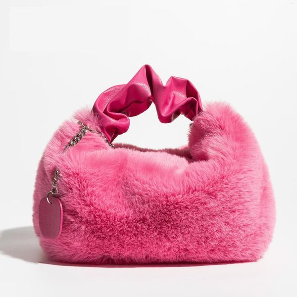 Bolsas de bolsas escolares Moda Moda Bolsa Bolsa Designer Bag Bag Luxury Faux Fur Ombro Crossbody Small Buffy Burses