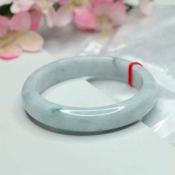 Bangle di grado A Myanmar Jadeite con certificato Birmania Jade Women Fine Jewelry Genuine Natura Natura Braccialetti Braccialetti