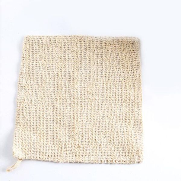 100 % Natur-Sisal-Reinigungstuch für Bad, Körperpeeling, Leinen, Sisal-Waschlappen, 25 x 25 cm, Duschwaschlappen, Sisal-Leinenstoff Rjdxi