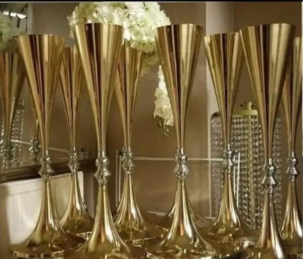 70 cm 27 pollici di altezza argento bianco decorazioni per matrimoni Vaso Bling Bling Centrotavola scintillante Banchet Road Leadz