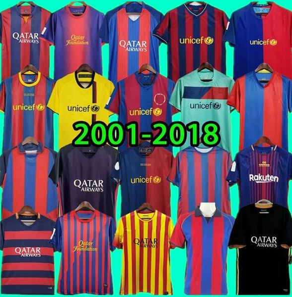 Retro Messis Futbol Formaları Barcelonas 2005 2006 2007 2009 2011 2011 2011 2013 Vintage gömlek Ronaldinho Xavi A.iniesta Henry 14 15 16 17 Futbol Formaları