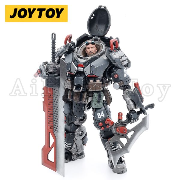 Figuras militares Joytoy 1/18 Ação Figura de tristeza Forças expedicionárias Obsidian Iron Knight Assaulter Modelo 230814