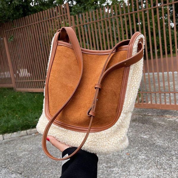 Sacchetti in vita Foufurieux Big Borse da donna Crossbody Women Women Autunno e inverno in lana di lana di lana peluche Peli