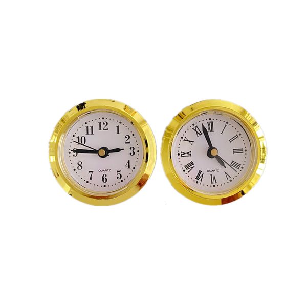 Relógios da mesa de mesa 5 Pacote Relógio redondo de 50 mm com algarismos árabes e romanos Mecanismo de movimento do relógio de quartzo de quartzo de ouro para construído - em 230814
