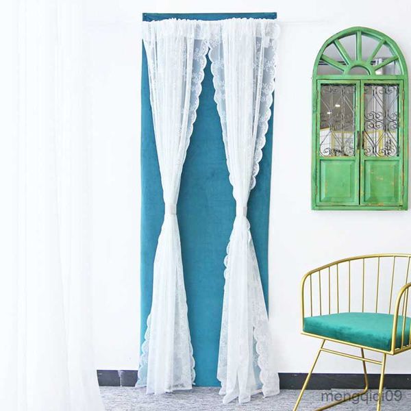 Perde 1pc Katı Beyaz Dantel Pencere Oturma Odası Balkon Yatak Odası Modern Tül Voil Organza Perdeler Kumaş Drapes R230815