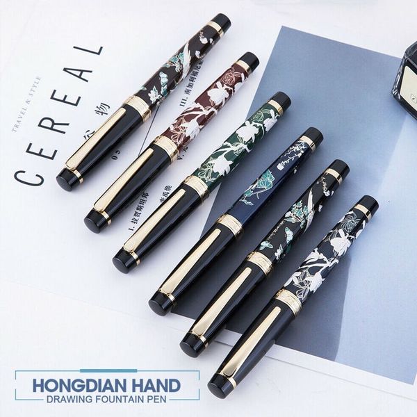 Penne di fontane Hongdian Drawing Pen Fontana Blu Magpie Nib Nib Fontana Regal Pens Office Business Writing Stationery Supply 230814