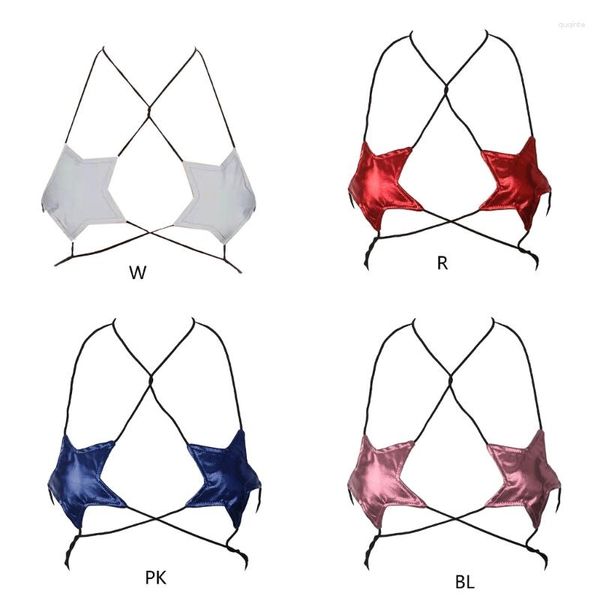 Kadın Tankları Kadın Yaz Sahte Deri Sütyen Üstü Kesim Dantel Yular Strappy Bandage Braliette Bandeau Camisole Clubwear