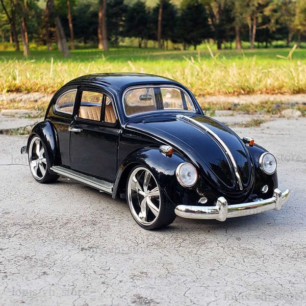 Novo 1 18 Classic Car Beetle Alloy Car Modelo Diecasts Veículos de brinquedo Colete o menino de brinquedo de carro T230815