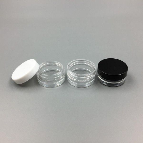 1 ml/1 g Kunststoff leeres Glas Kosmetische Probe klarer Pot-Acryl-Make-up Lidschatten Lip Balm Nagel Kunst Stück Behälter Glitzer Flasche Reise OCXGG