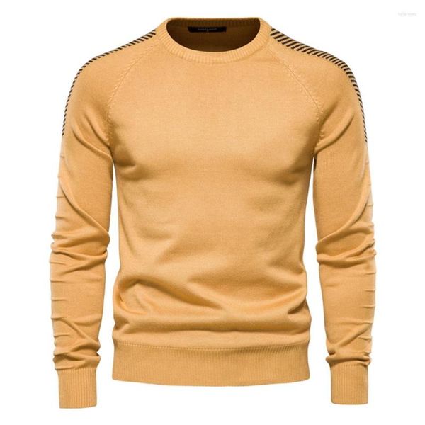 Erkek Sweaters Moda Damla Damla Kollu Sweater Erkekler O yakalı İnce Yüksek Kaliteli Küleyler Kış Sıcak Örme