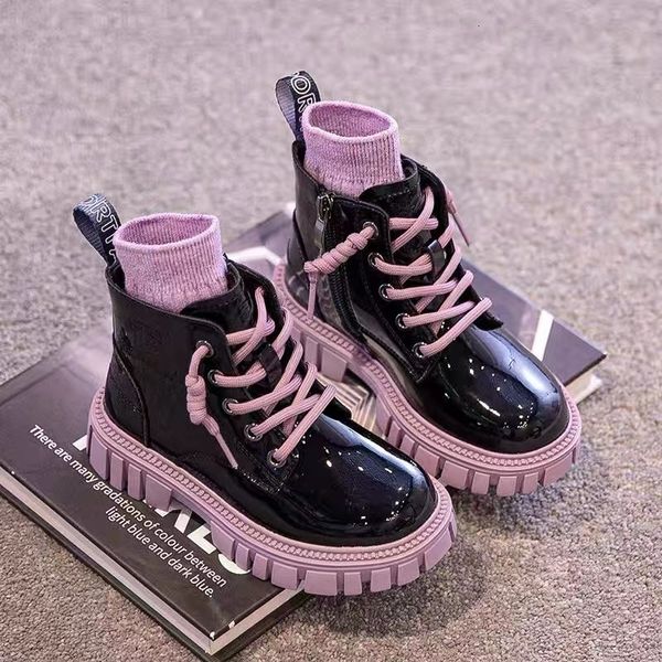 Sneakers Fashion Kids Schuhe Chelsea Stiefel Fall Girls Britische Kinder Kleinkind Girl Winter wasserdichte Jungen Knöchel 3 15 Alter 230815