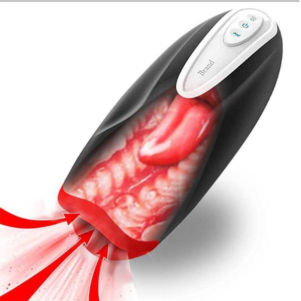Sexspielzeug-Massagegeräte für Männer, Masturbatoren, Gefühl, Blasen, Erhitzen, Vibrieren, Erotik, Saugen, Zunge für Erwachsene