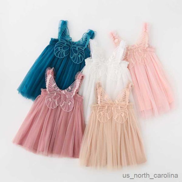 Abiti da ragazza Abito da bambino farfalla Nuovo Summer Cute Nupple Abibiti per bambini Abbigliamento per feste per neonati abiti da compleanno di 4 anni R230815