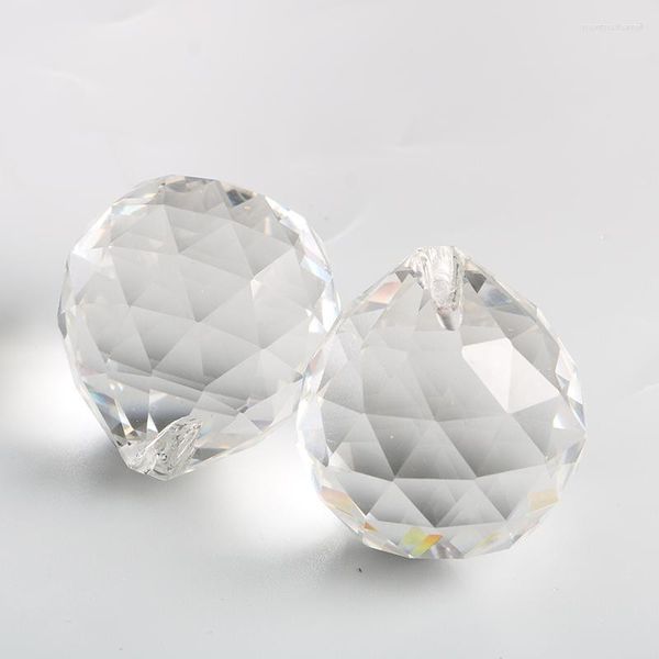 Chandelier Crystal Clear Faceted Ball 15mm/20mm/30mm/40mm Pingente pendurado de vidro para suncatcher home marrige casamento decorativo