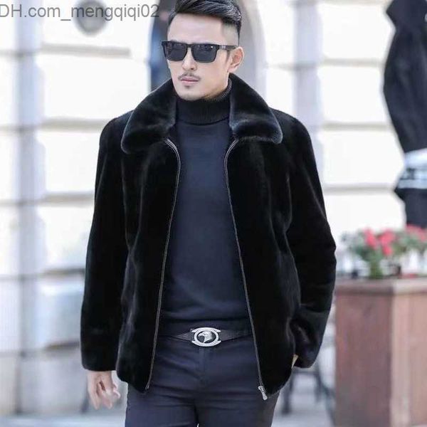 Giacche da uomo autunno e inverno per pelliccia artificiale da uomo coreano abbigliamento ultra sottile marrone soffice cappotto caldo casual giacca calda maschile sciolta z230816