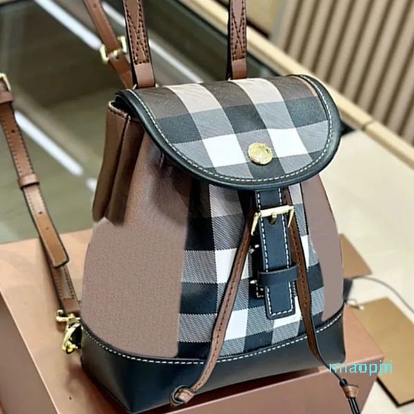 Bolsa de mochila de grife de designer Bolsas de ombro mulheres mini -mochila bolsa de bolsa moda moda de listra clássica de tela escolar mochilas cor de retalhos cor de retalhos