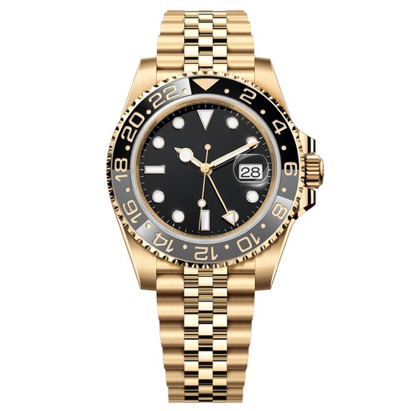 Мужские часы Gmt Gmt Pepsi Batman Bat Women Высококачественный мужской Sprite 40 -миллиметровый браслет с серебряной юбилейной керамической панель