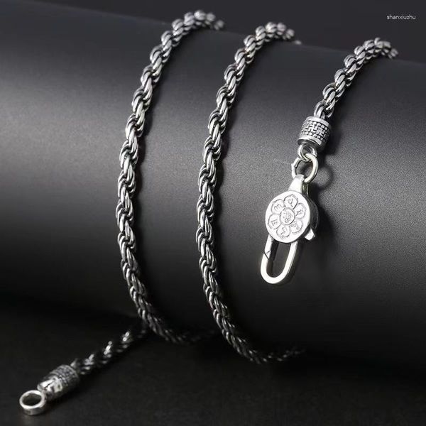 Catene vintage gothic punk maschio femmina s925 collane in argento sterling collane per uomini donne hip hop party gioielli accessori