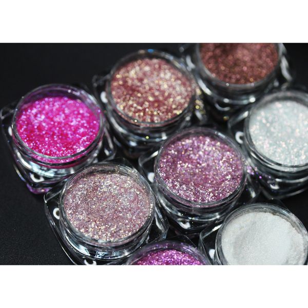 Serie rosa glitter della serie di unghie Pigment Pigment Polvere sciolta di grado cosmetico per labbra di ombretto arte compone la bellezza di bellezza in resina artigianato all'ingrosso 230814 230814