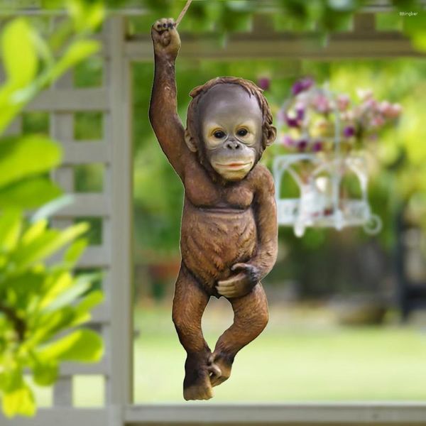 Садовые украшения обезьяна симуляция скульптуры животных водонепроницаем