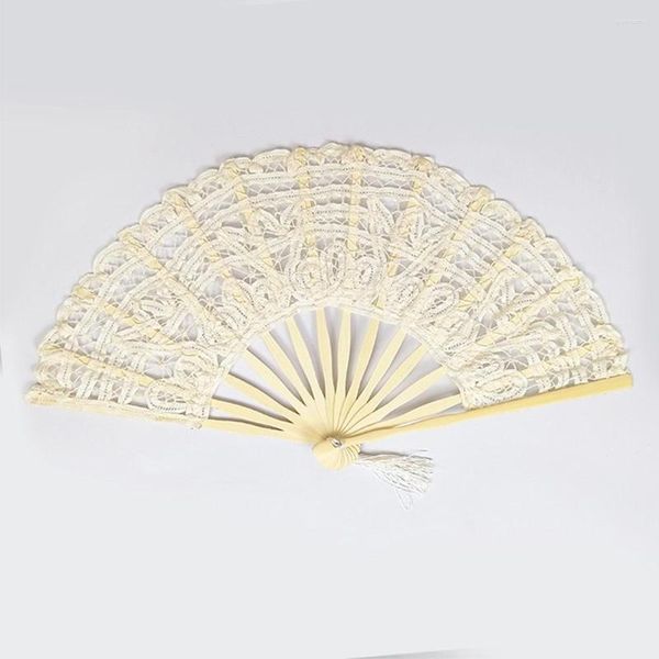 Dekorative Figuren Handheld Chinese Style Prom Dancing Geschenkparty Hochzeit Handwerk handgefertigt POGROGRAME FLOWE LACE FALTING FALTING FAN FALT